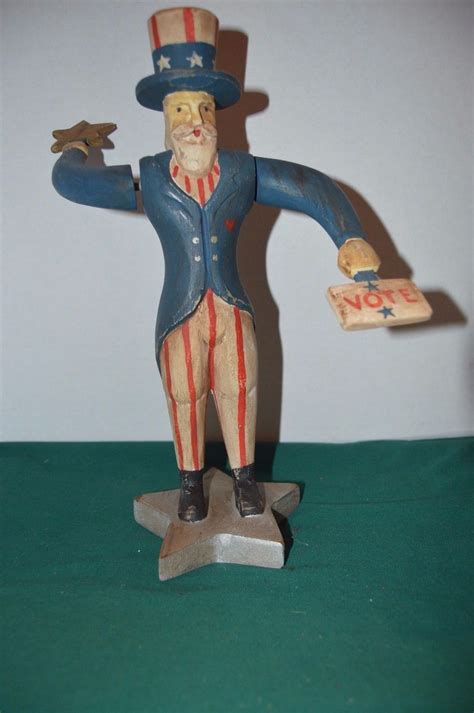 Folk Art Carved 12.5" Uncle Sam Whirligig Handpainted | Folk art, Art ...