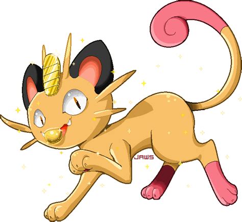 Shiny Meowth by Willow-Pendragon on DeviantArt