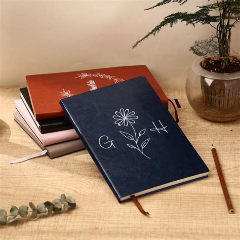 Personalized Leather Journal, Custom Name Notebook, Monogram Journal ...