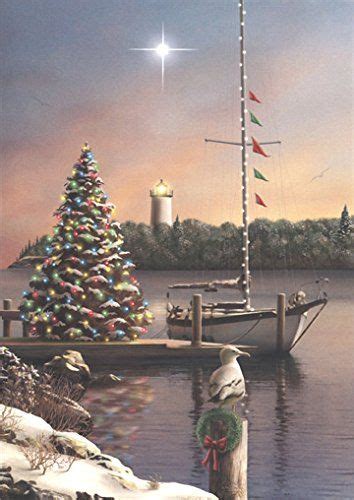 Box of 18 Alan Giana Christmas Cards nautical sail boat festive Holiday ...