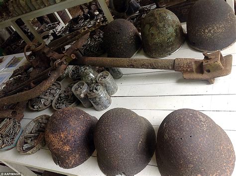 Relics from the Peter Joseph WWII Museum in Munda, Solomon Islands