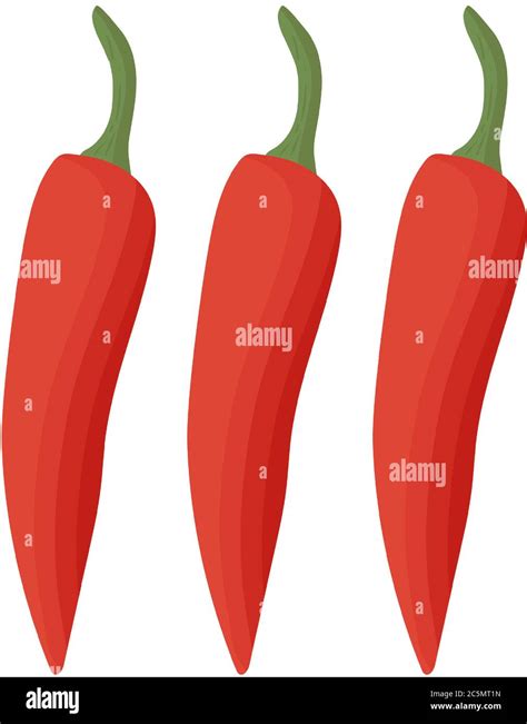 Chilli cartoon vector.Wallpaper. Isolated on white background Stock ...