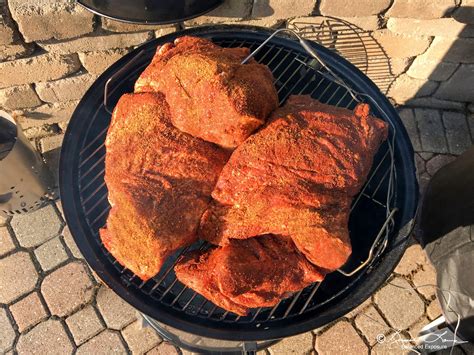 Russ' Culinary Adventures: 12.82 LBS Pork Butt On The Weber Smokey ...