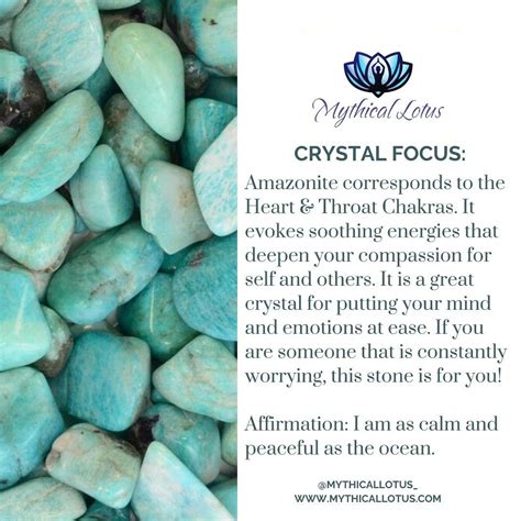 Amazonite Healing Crystal in 2020 | Spiritual crystals, Crystal healing stones, Crystals