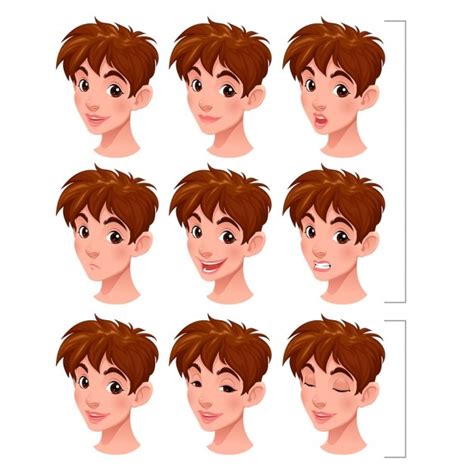 Free Vector | Cartoon character hairstyles