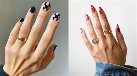 Checkerboard nails. Szał na ten manicure to efekt [1] | Papilot