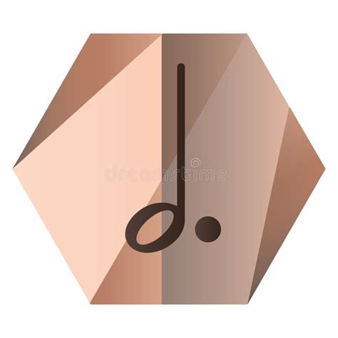 Dotted Minim Note for Music. Vector Illustration Decorative Design Stock Vector - Illustration ...