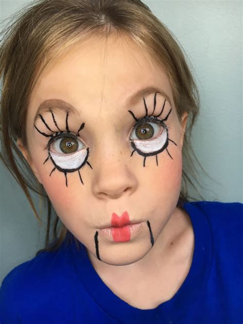 Creepy doll makeup for little girl | Halloween makeup easy, Creepy doll ...