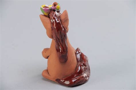 BUY Handmade collectible miniature ceramic animal figurine of horse painted 1111804992 ...