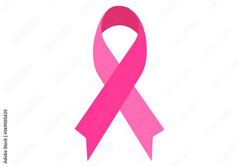 Lazo rosa en contra del cancer de mama. Stock Vector | Adobe Stock