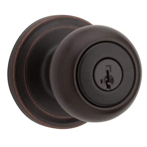 Weiser Troy Venetian Bronze Exterior Door Knob/Entry Door Lock with Key ...