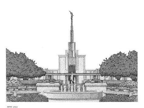 Stipple Art Print of LDS Denver Temple by GewalyArt on Etsy | Lds art, Lds temple pictures ...