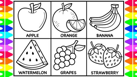 Fruits Drawing For Kids at PaintingValley.com | Explore collection of ...