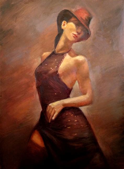 Sexy lady dance, oil painting Painting by Anastasia Arsenova