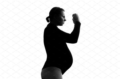 Screaming angry young pregnant woman | High-Quality People Images ~ Creative Market