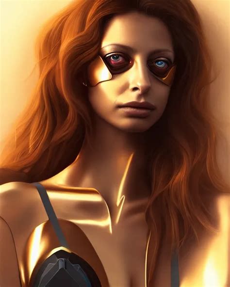 portrait of angela sarafyan as a beautiful cyborg, | Stable Diffusion ...