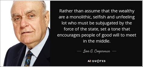 QUOTES BY LEON G. COOPERMAN | A-Z Quotes