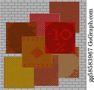 900+ Brick Wall Texture Pattern Set Clip Art | Royalty Free - GoGraph