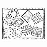 Simple Squares Free Coloring Sheet sketch template