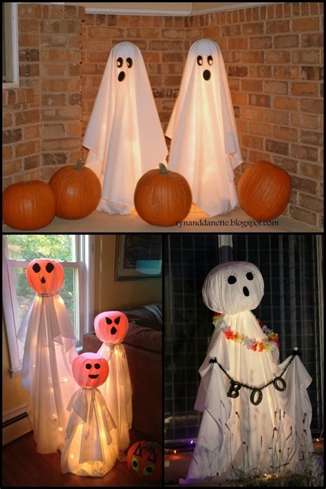 Make tomato cage ghosts for a quick and easy Halloween decor! Halloween Dekoration Party, Diy ...