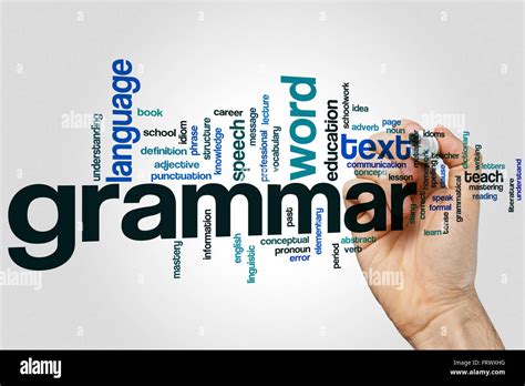 Grammar concept word cloud background Stock Photo - Alamy