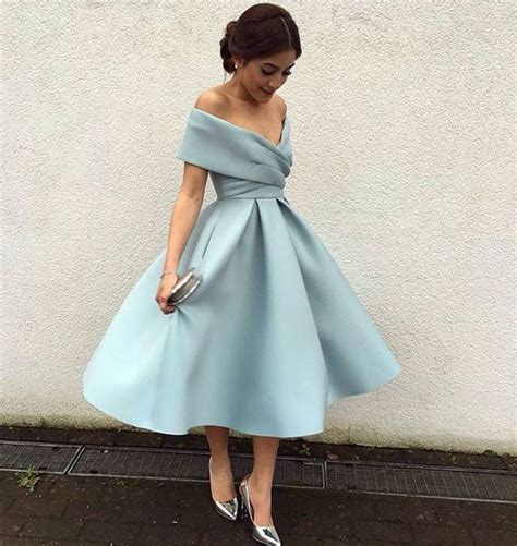 Elegant Off The Shoulder Short Prom Dresses – PromDress.me.uk