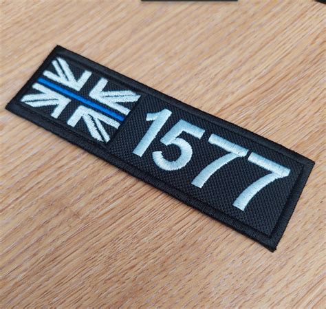 Personalised Police Patches, ID Identifier 130 X 40mm Rank, Thin Blue Line - Etsy UK