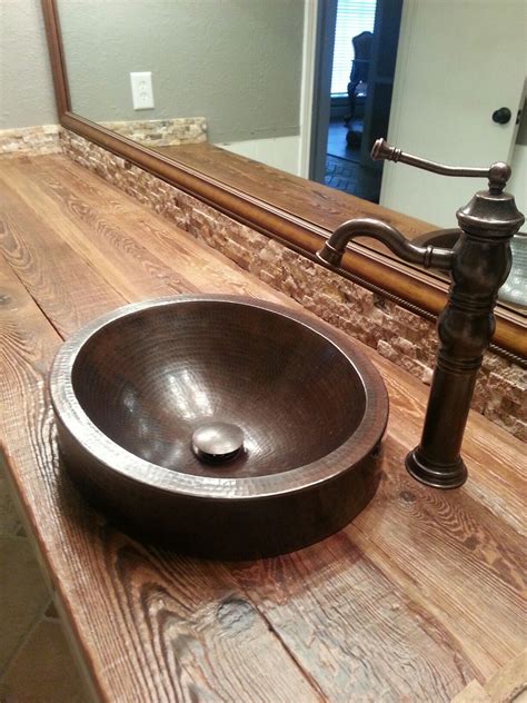 Rustic bathroom- reclaimed wood | Bathroom countertops diy, Rustic bathroom designs, Bathroom ...