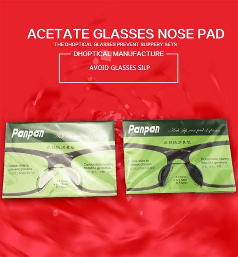 Acetate Glasses Nose Pad Silicone Soft Stick On Nose Pads Eyeglass Retro Eyeglasses Sport ...