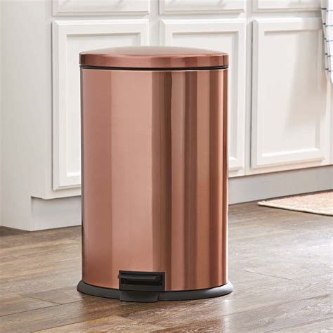 copper trash can - Small Living Room Ideas Maximize Your Space