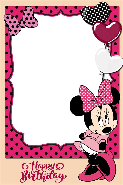 Pin On My Png Frames For Photos 10x15 Cm | Happy birthday frame, Minnie mouse images, Fiesta ...