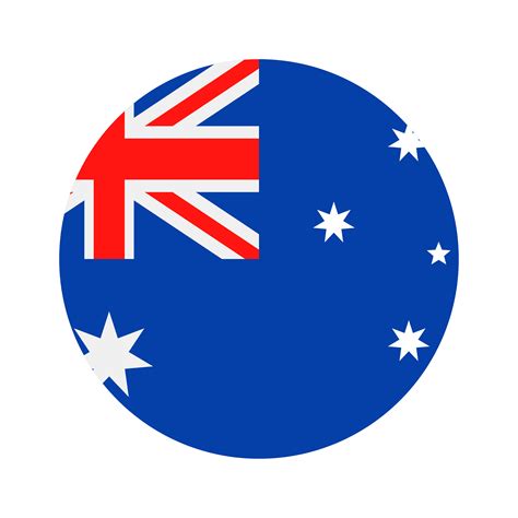 Australia – Round Flag Vector Flat Icon – CMC Microsystems