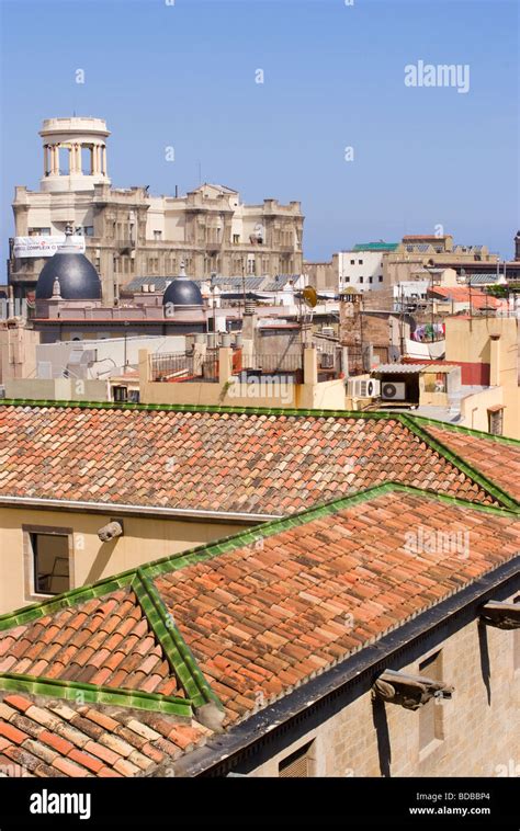 Barcelona Rooftops from Walkway of Barcelona Cathedral Catalonia Spain ...