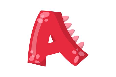 Alphabet Letter a in Dinosaur Font Vecto Graphic by pch.vector · Creative Fabrica