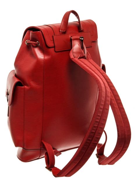 Louis Vuitton Red Epi Leather Christopher PM Backpack Bag For Sale at ...
