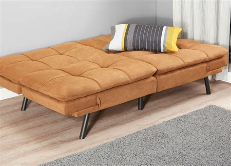 Jacksonville Camel Foldable Futon Sleeper Sofa Bed | Baci Living Room