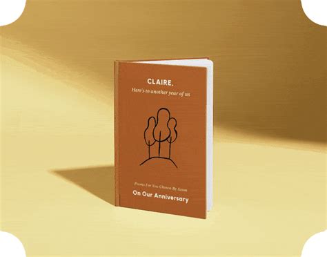 A personalized book of anniversary poems