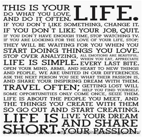 This is your LIFE... | Share Inspire Quotes - Inspiring Quotes | Love Quotes | Funny Quotes ...