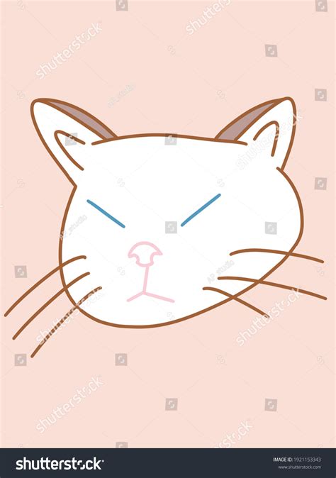 Hand Drawing Cat Illustration Pink Background Stock Illustration ...