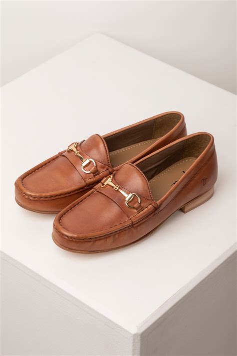 Ladies Leather Tan Loafers UK | Womens Loafer Shoes | Rydale