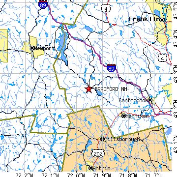 Bradford, New Hampshire (NH) ~ population data, races, housing & economy