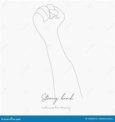 Continuous Line Drawing. Strong Hand. Simple Vector Illustration. Strong Hand Concept Hand ...