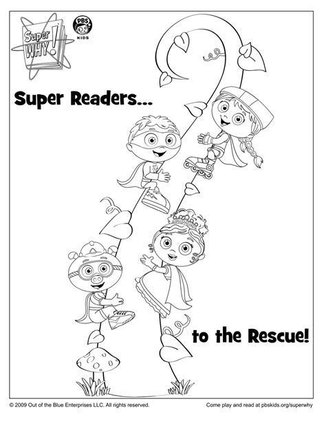 Super Why Coloring Pages - Coloring Home