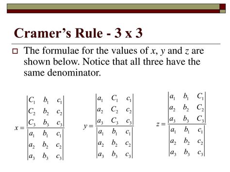 PPT - Cramer's Rule PowerPoint Presentation, free download - ID:1712785