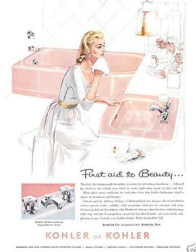 SoPo Cottage: Mamie Eisenhower Pink Bathroom - Elegance and Refinement!