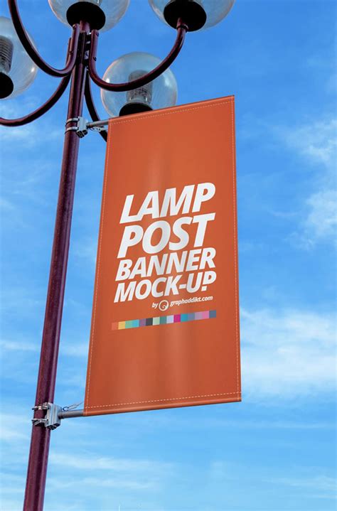 Lamp Post Banner Mockup