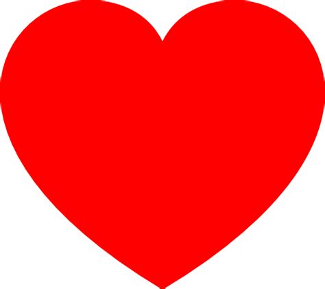 red love heart - Clip Art Library