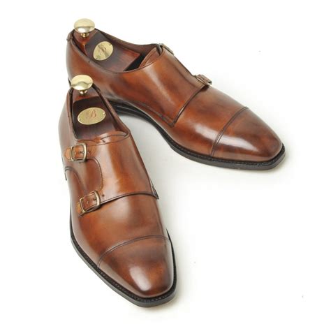 Men's Double Monk, Bodileys Markham Fine English Shoes Calf Leather Shoes, London Collection