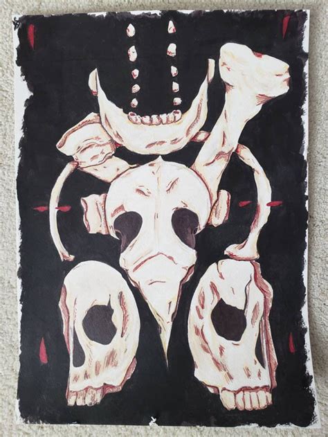 The Bones Mixed Media Painting | Etsy