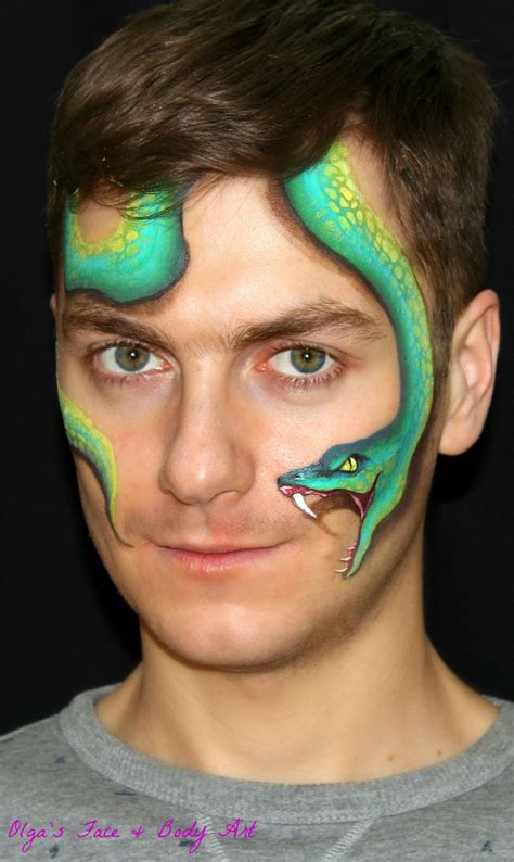 Easy Realistic Snake — Face Painting Design Face Painting For Boys, Face Painting Easy, Belly ...